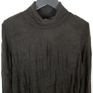 Sno Skins Womens‎ Turtleneck Top Size L Stretch Brown Long Sleeve